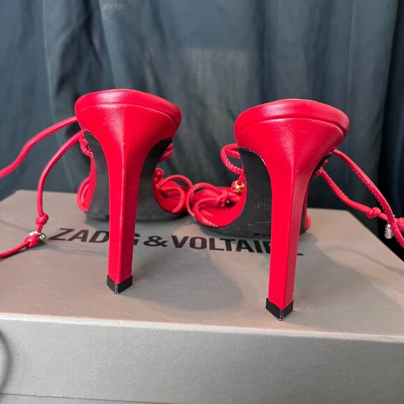NWT ZADIG & VOLTAIRE ALANA SANDALS IN POWER SZ 36 - Picture 9 of 11